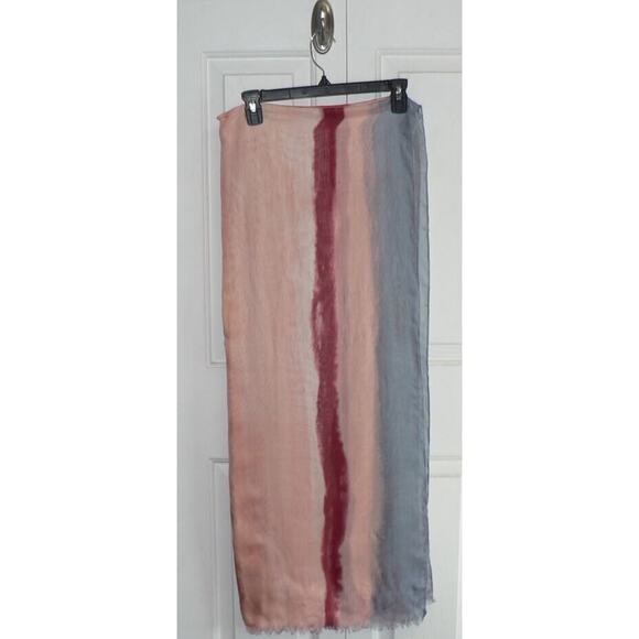 Nordstrom‎ Women's Silk Chiffon Scarf in Pink Rythmic 35"x 79" OS $99 - Picture 5 of 8